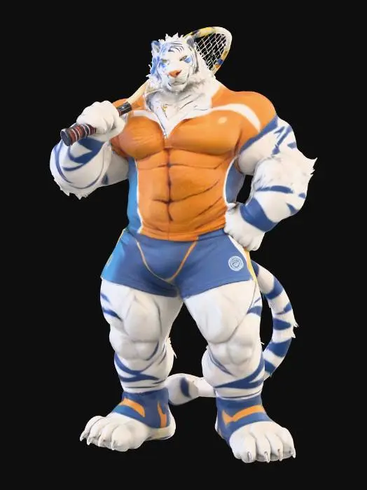 3D model for Tennis Tiger Triumph