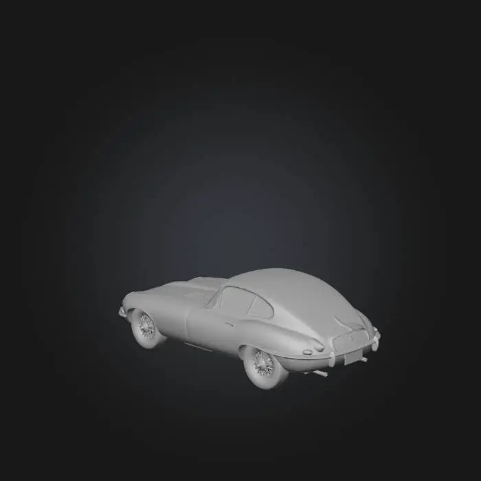 3D model for British Racing Green Jaguar E-Type