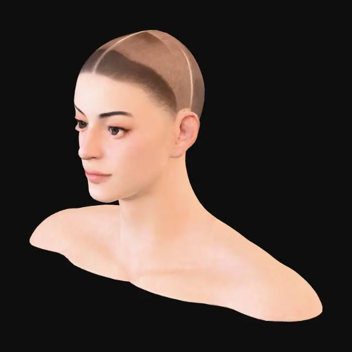 3D model for Digital Portrait with Gradient Background