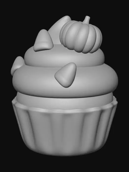 3D model for 南瓜杯子蛋糕