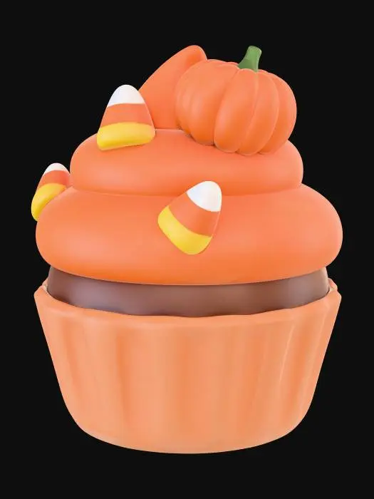 3D model for 南瓜杯子蛋糕