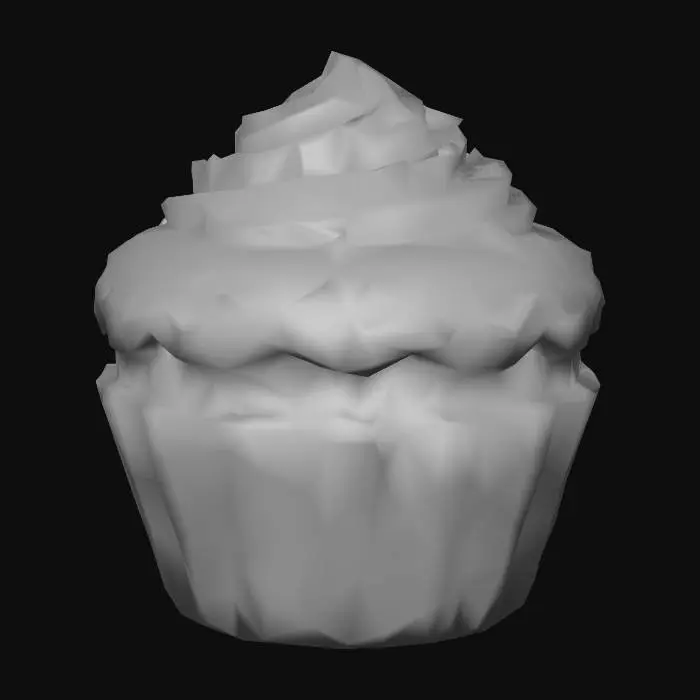 3D model for Blue Bliss Cupcake
