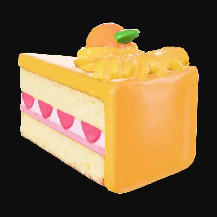3D model for Strawberry Delight Cake