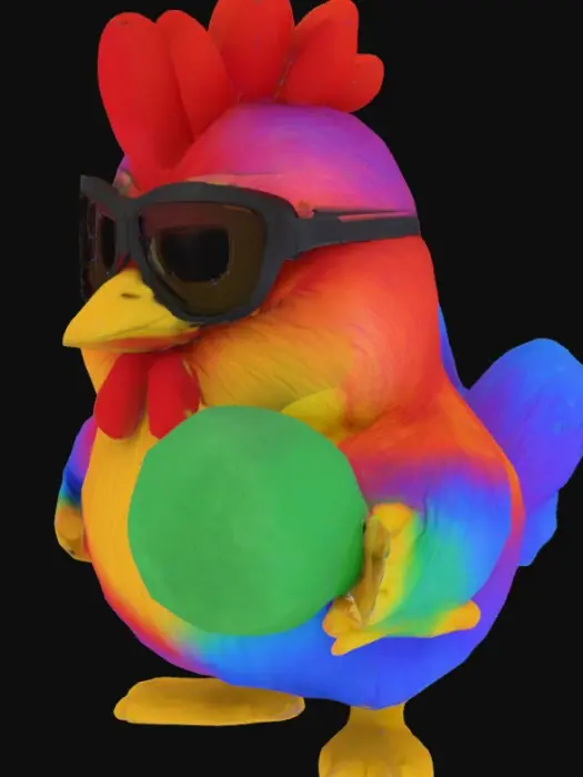 3D model for Rainbow Rooster Swagger, #SketchTo3D#