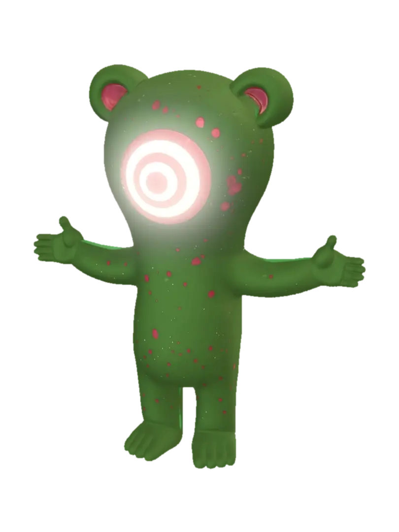 Bullseye Buddy - Target 3D model, vytvořený pomocí AI
