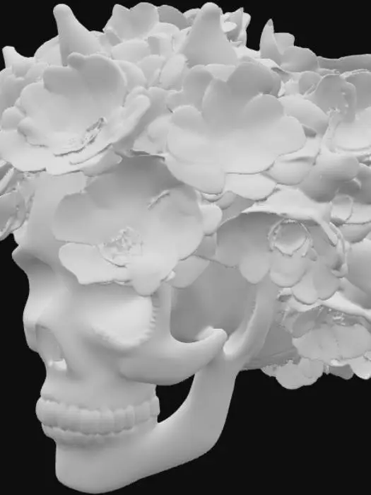 3D model for Mexican day of the dead inspired human skull