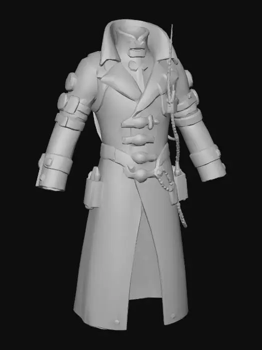 3D model for Steampunk Alchemist Coat