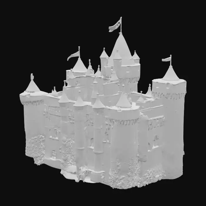 3D model for medieval castle, building, large scale
