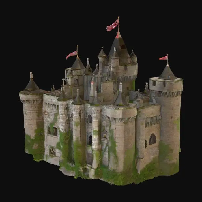 3D model for medieval castle, building, large scale

