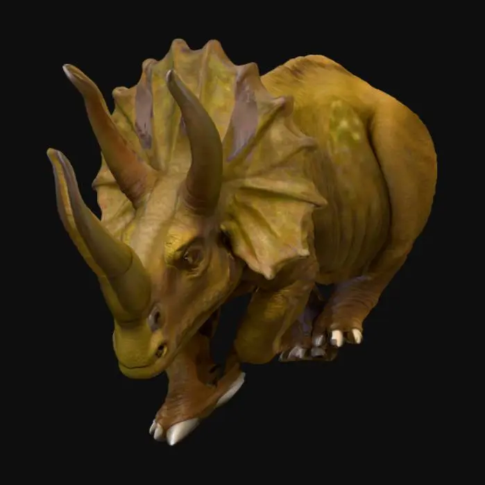 3D model for трицератопс, реалистичный