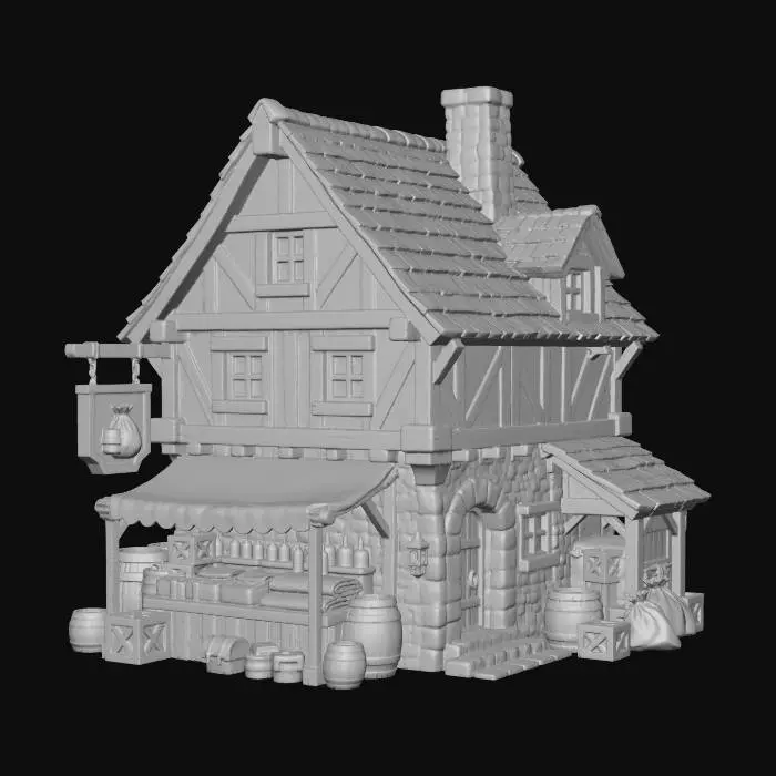 3D model for Timbered Market House