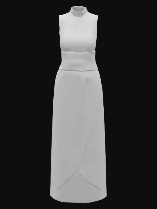 3D model for Elegant Kimono-Inspired Gown