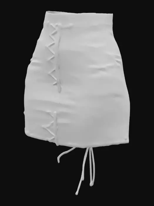 3D model for Lace-Up Vinyl Skirt