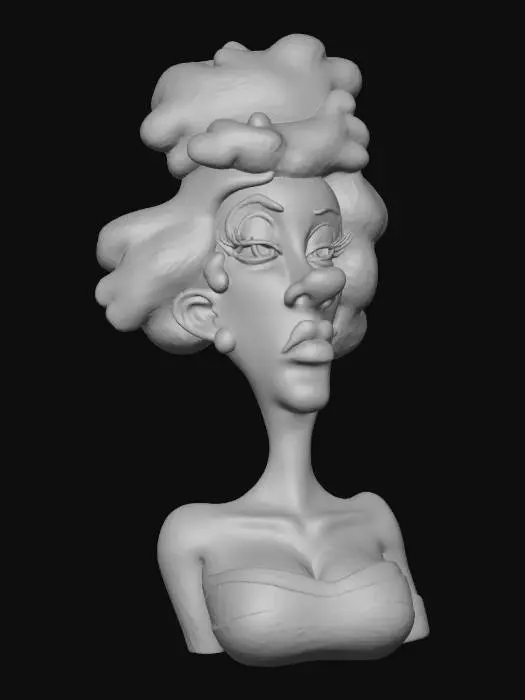 3D model for Glamorous Cartoon Character