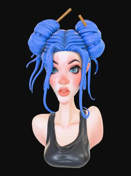 3D model for Chopstick Bun Attitude