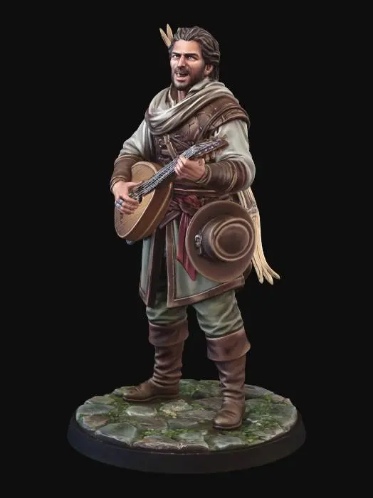 3D model for Wandering Bard of the Stone Road