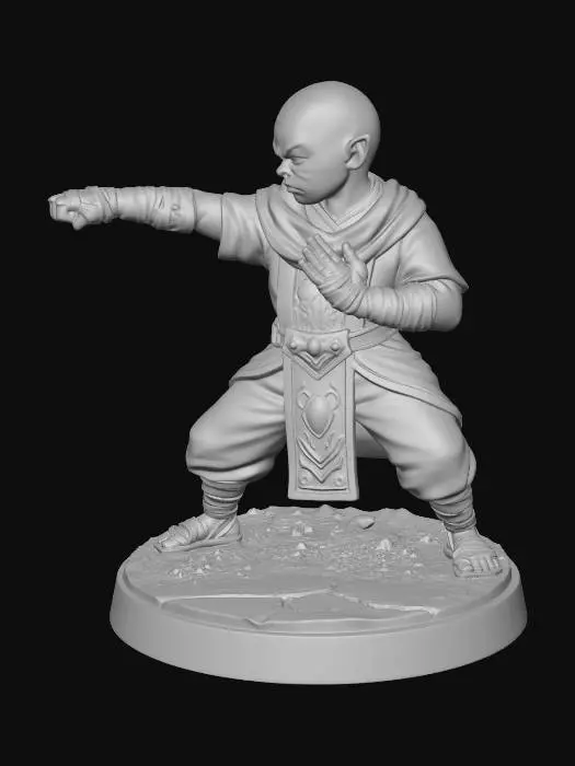 3D model for Monk Halfling