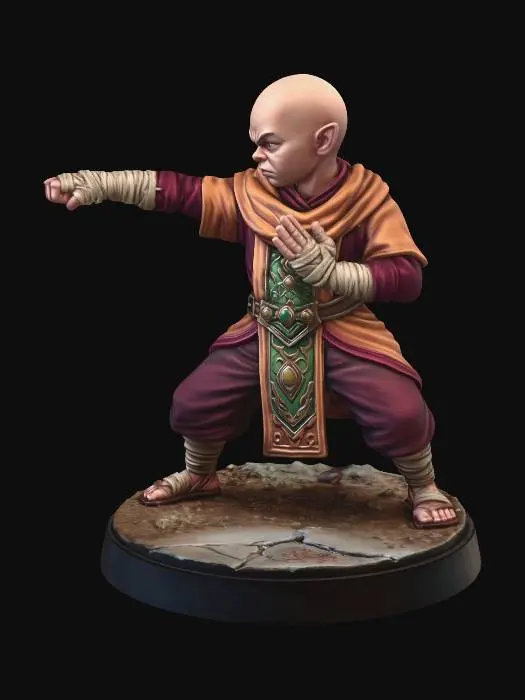 3D model for Monk Halfling