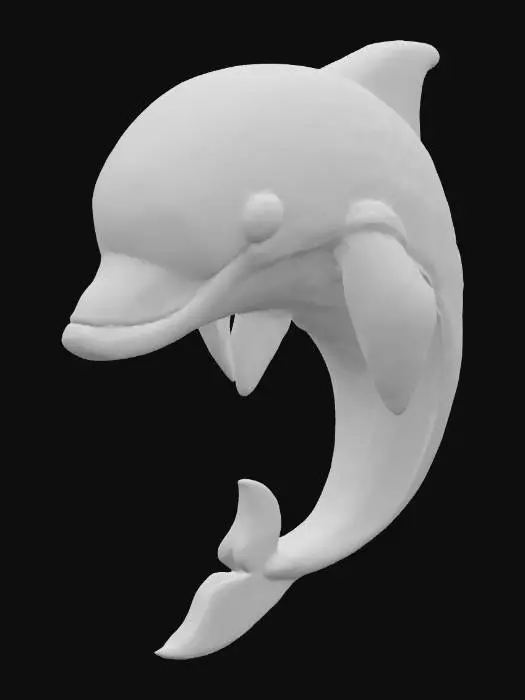3D model for Golden Dolphin Sculpture