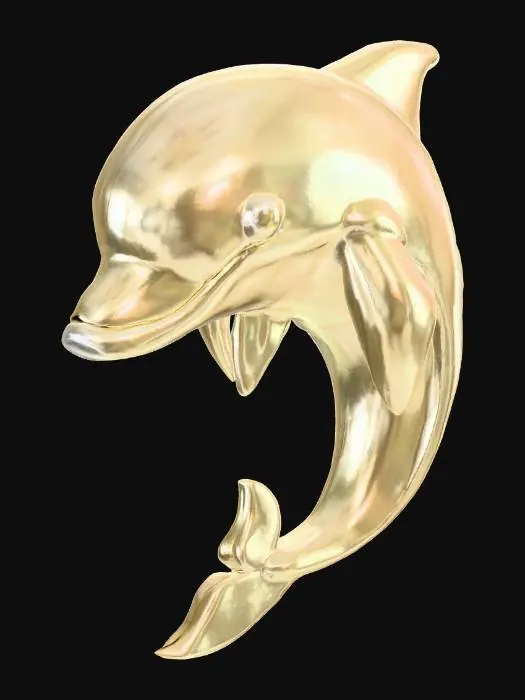 3D model for Golden Dolphin Sculpture