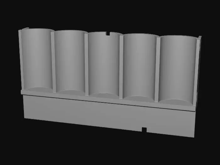 3D model for Six-Finned Vent Channel Prototype