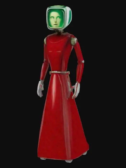 3D model for Red Robot with Screen Head