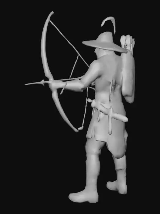 3D model for un arquero medieval elite