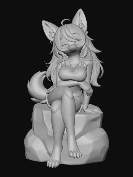 3D model for Blue Fox Spirit