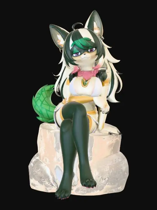 3D model for Blue Fox Spirit