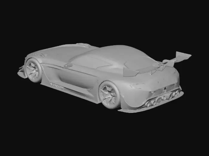 3D model for Black Racer Car