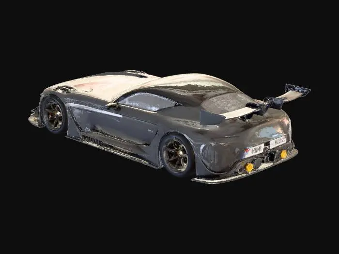 3D model for Black Racer Car