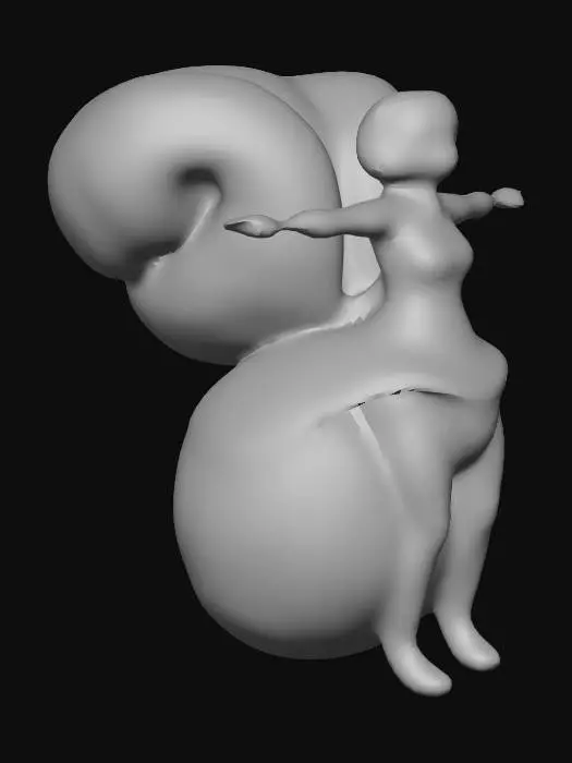 3D model for Surprised Skunk in Action