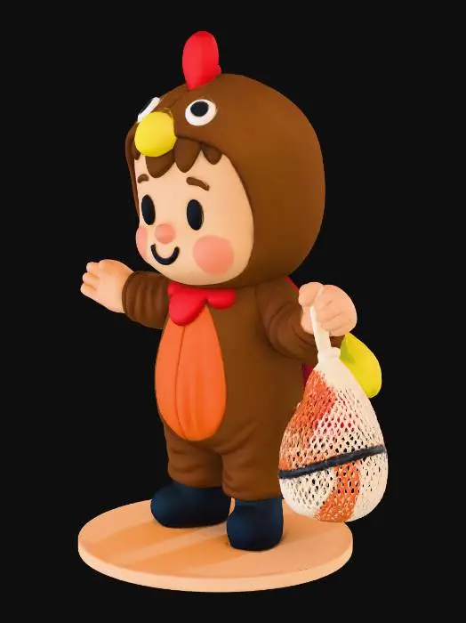 3D model for Chicken Costume Joy