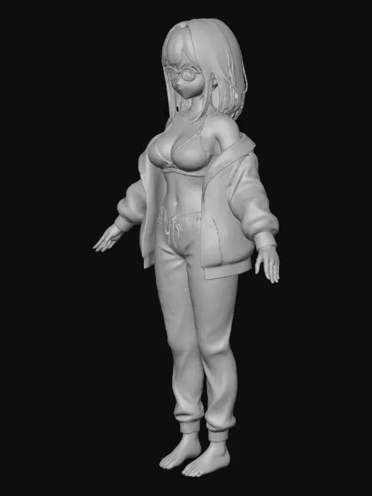 3D model for Athletic Anime Charm