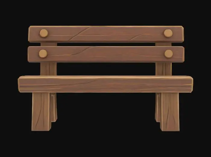 3D model for Rustic Bench Design