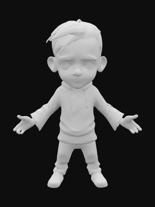 3D model for Confused Kid Character