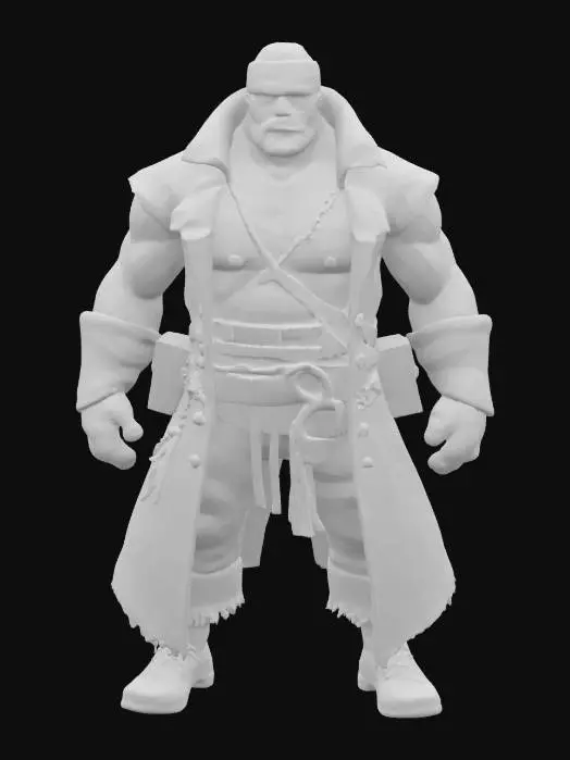 3D model for Pirate boss, strong mean, angry