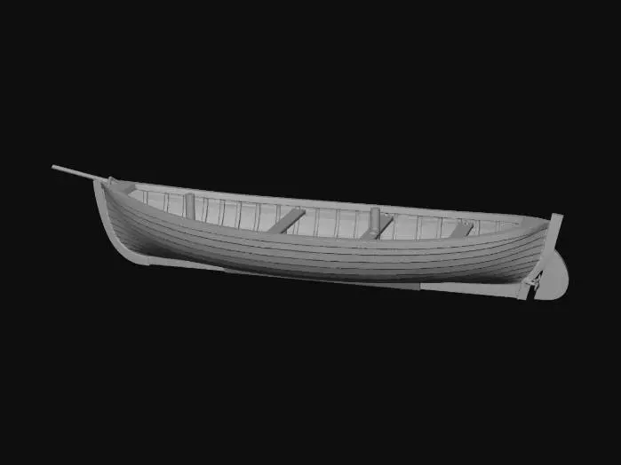 3D model for Lone Rowboat