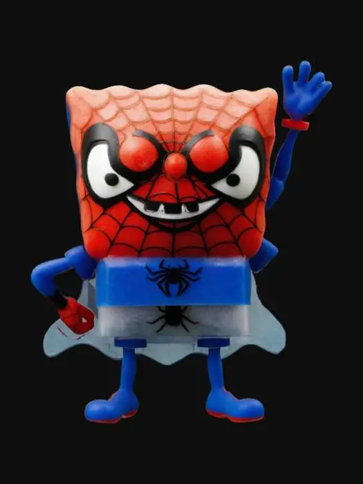 3D model for spongpop mixed spider man character 
