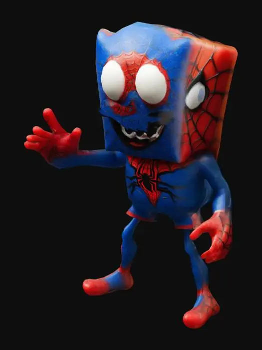 3D model for spongpop mixed spider man character 
