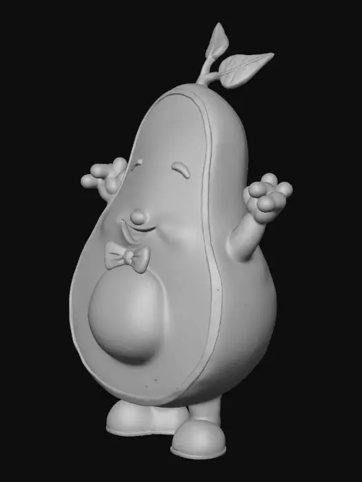 3D model for Happy Avocado Character