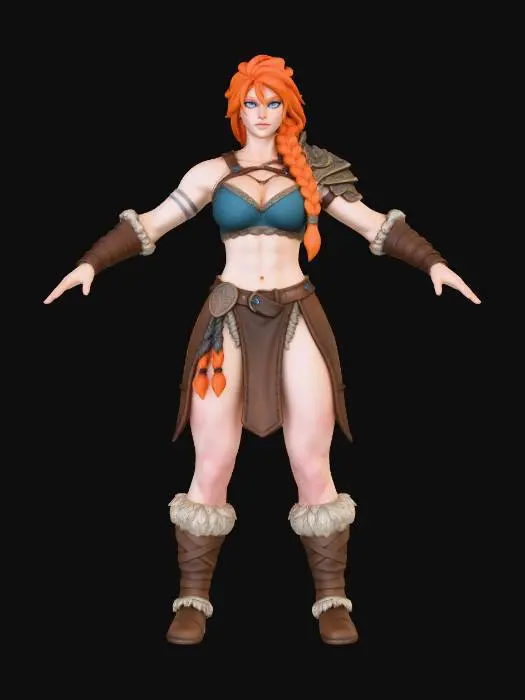 3D model for Warrior Heroine