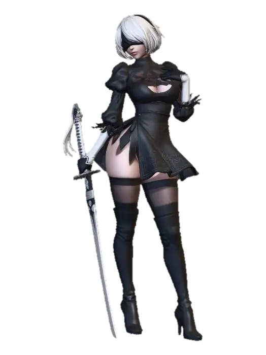 2B - Combat-3D-modell, genererad av AI