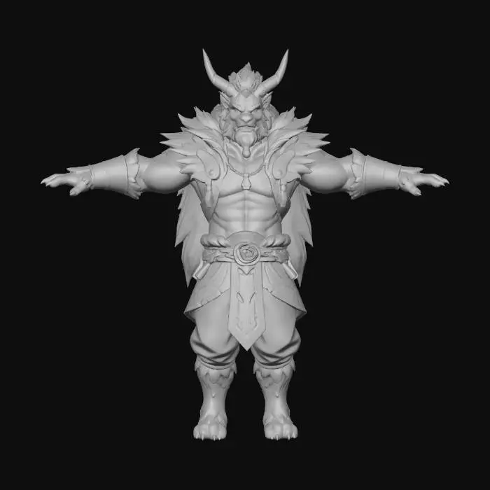 3D model for Mystic Minotaur Warrior