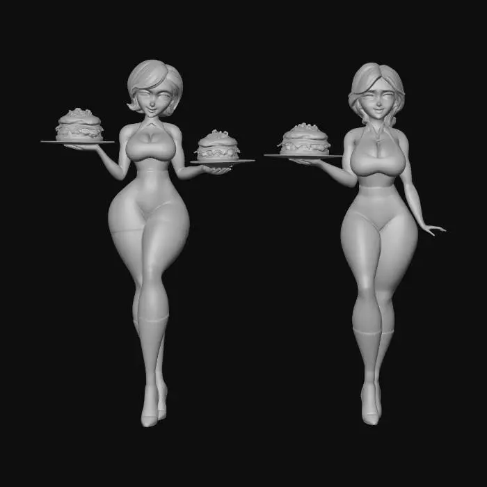 3D model for Hooters Duo with Burgers