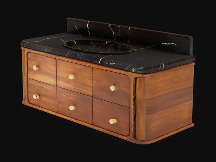 3D model for Walnut Vanity Elegance