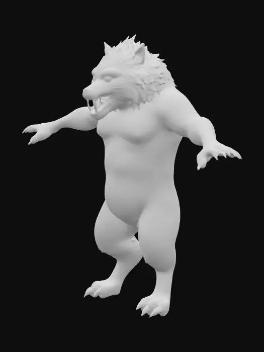 3D model for Werewolf in T pose