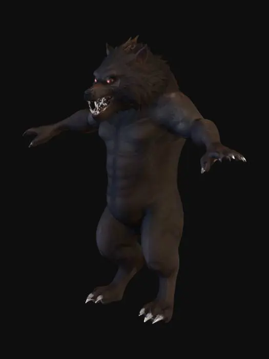 3D model for Werewolf in T pose