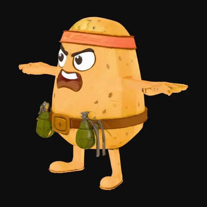3D model for Potato Warrior