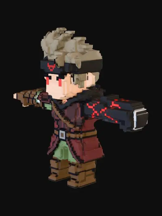 3D model for Pixel Warrior